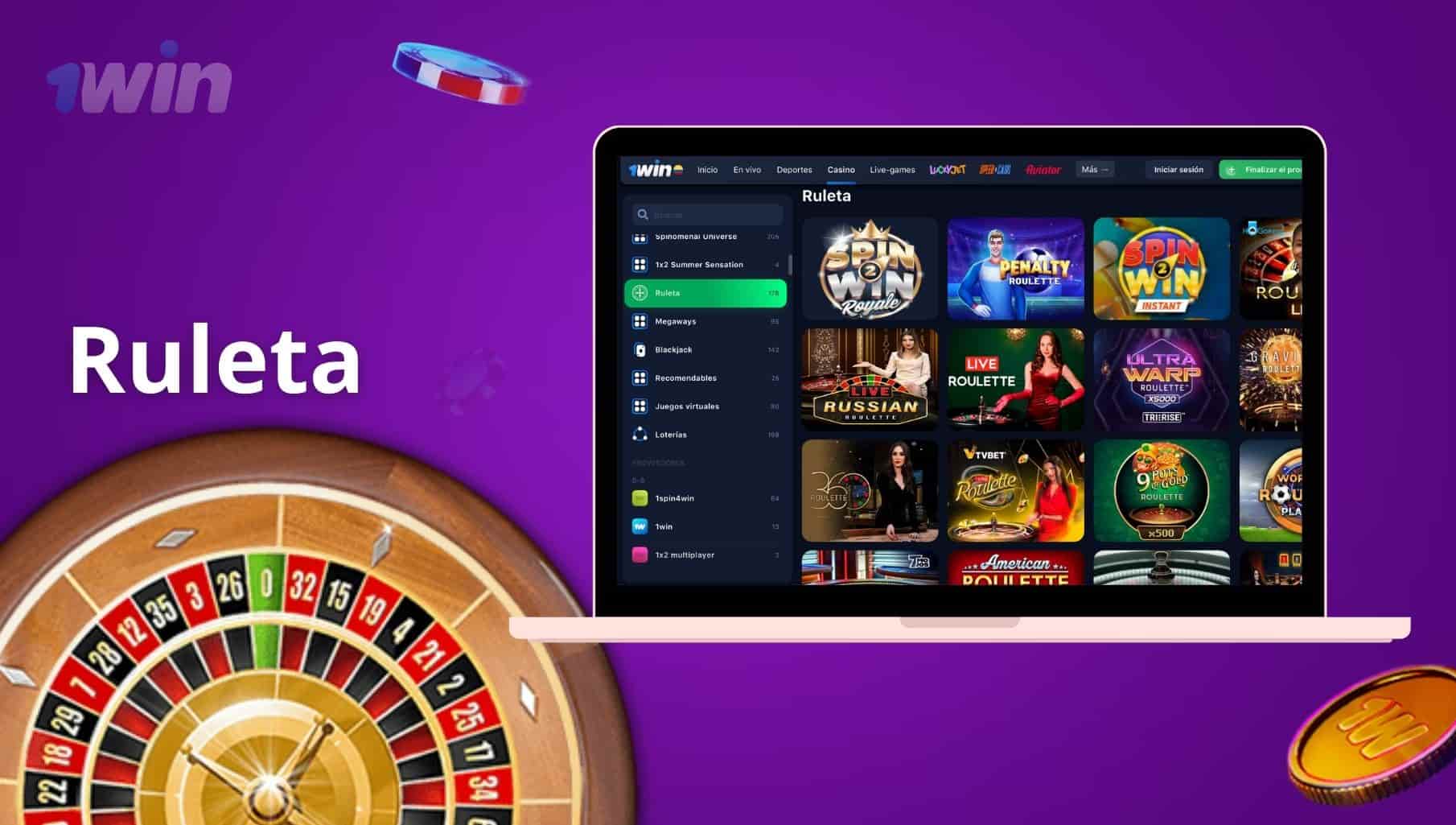 Revisión de la ruleta en 1Win Colombia casino en línea