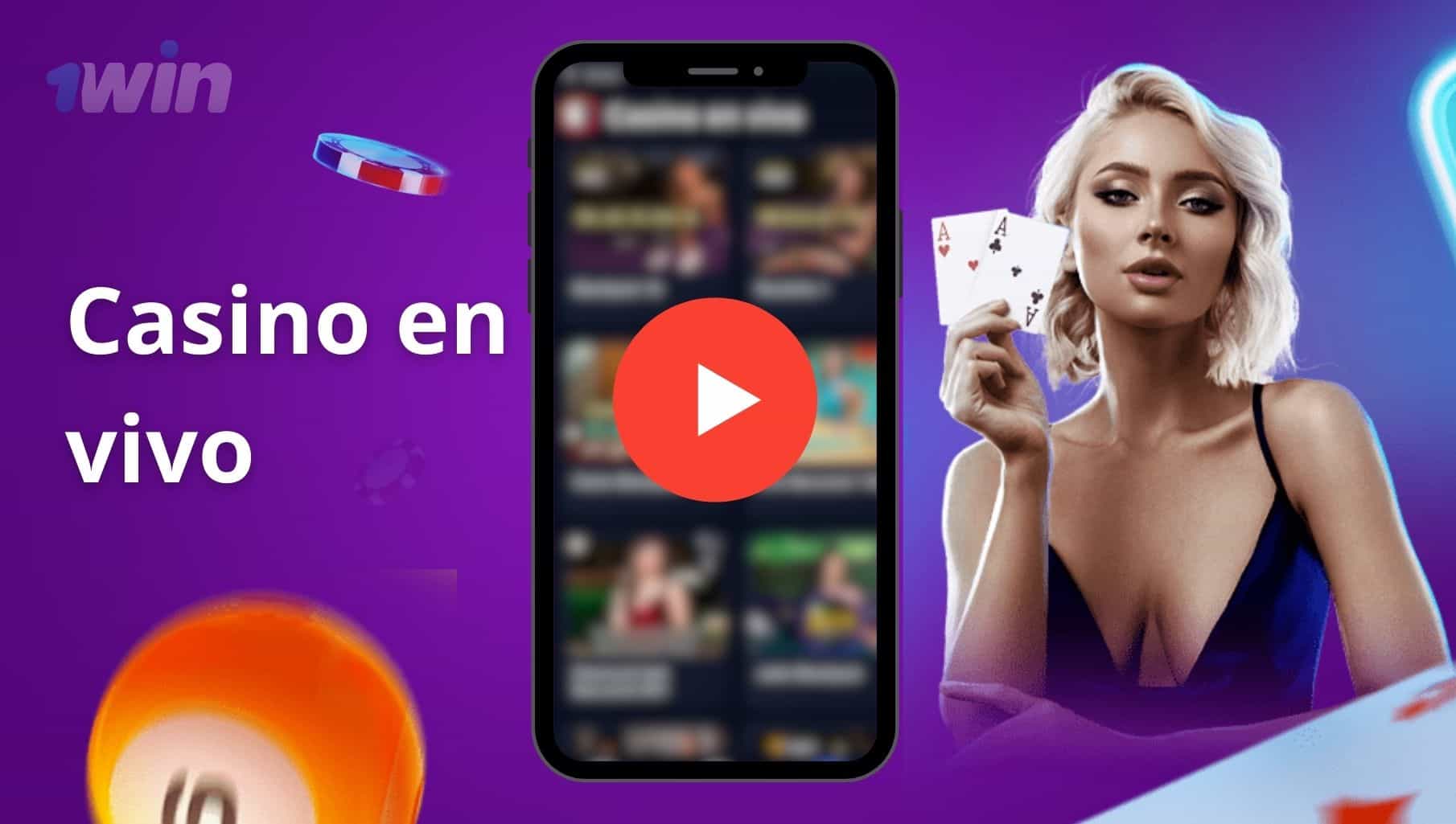 Reseña de los juegos de casino en vivo de 1win Colombia